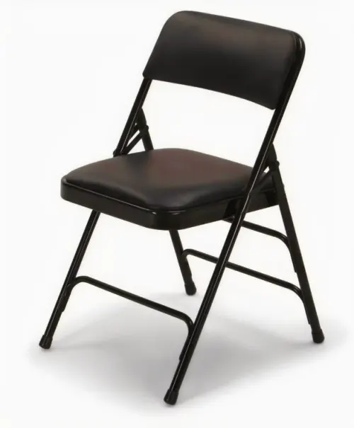 Black Padded Folding Chair